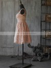 Lace A-line One Shoulder Short/Mini Ruffles Bridesmaid Dresses #PDS02017887