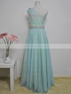 Chiffon A-line One Shoulder Floor-length Sashes / Ribbons Bridesmaid Dresses #PDS02017717