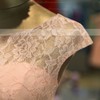 Lace A-line Scoop Neck Short/Mini Flower(s) Bridesmaid Dresses #PDS02017465