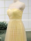 Tulle A-line Sweetheart Floor-length Ruffles Bridesmaid Dresses #PDS02017513