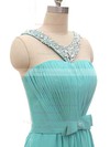 Chiffon A-line Square Neckline Floor-length Beading Bridesmaid Dresses #PDS02017565