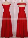 Chiffon A-line Sweetheart Floor-length Ruffles Bridesmaid Dresses #PDS02017575