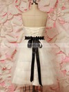 Prettiest Ivory Tulle with Sashes/Ribbons Lace-up Short/Mini Wedding Dresses #PDS00021212