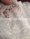 Off-the-shoulder Lace Tulle Appliques Lace Princess 1/2 Sleeve Ivory Wedding Dress #PDS00021213