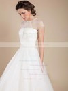 Fashion Scoop Neck Open Back Pearl Detailing Ball Gown Tulle Wedding Dresses #PDS00021368