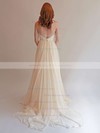 Sweetheart Ivory Chiffon Ruffles with Spaghetti Straps Backless Wedding Dress #PDS00021393