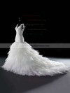 V-neck Ivory Lace Tulle Appliques Lace Lace-up Trumpet/Mermaid Wedding Dress #PDS00021291