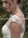 Ivory Lace with Sashes/Ribbons Cap Straps Scoop Neck Hot Wedding Dresses #PDS00021349