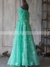Organza A-line Strapless Tea-length Flower(s) Bridesmaid Dresses #PDS01012394