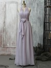 Lavender Chiffon with Ruffles Promotion Halter Bridesmaid Dress #PDS01012399