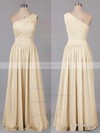 Discount Sage Chiffon with Ruffles One Shoulder Bridesmaid Dresses #PDS01012405