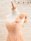 Popular Orange Chiffon Flower(s) Lace-up One Shoulder Bridesmaid Dresses #PDS01012408