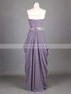 Good A-line Grape Chiffon Sashes/Ribbons Strapless Bridesmaid Dresses #PDS01012417