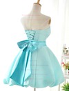 Ball Gown Blue Satin with Sashes/Ribbons Funky Short/Mini Bridesmaid Dresses #PDS01012419