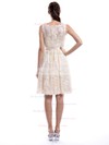 Scoop Neck Ivory Lace Sashes/Ribbons Knee-length Discounted Bridesmaid Dress #PDS01012422