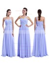 Lilac Ruffles Chiffon A-line Sparkly One Shoulder Bridesmaid Dress #PDS01012431