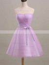 Elegant Sweetheart Sage Tulle Sashes/Ribbons Lace-up Bridesmaid Dresses #PDS01012446