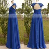 Sweetheart Cap Straps Appliques Lace Royal Blue Chiffon Tulle Mother of the Bride Dress #PDS01021567