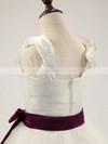 Popular Satin Tulle Floor-length Straps with Sashes/Ribbons Ivory Flower Girl Dress #PDS01031811