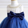 Princess Scoop Neck Satin Tulle Pearl Detailing Cute Flower Girl Dress #PDS01031813