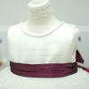Ivory Scoop Neck Nice Tulle Taffeta Sashes/Ribbons Ankle-length Flower Girl Dress #PDS01031827