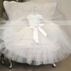 Girls Ivory Scoop Neck Tulle Appliques Lace Floor-length Ball Gown Flower Girl Dress #PDS01031841