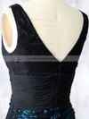 Unique Sheath/Column Black Lace Chiffon Beading Short/Mini Mother of the Bride Dresses #PDS01021598