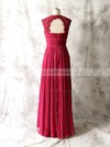 Summer Square Neckline Chiffon Lace Ruffles Floor-length Mother of the Bride Dress #PDS01021604