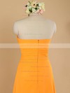 Prettiest Orange Chiffon with Ruffles Sweetheart Sheath/Column Bridesmaid Dress #PDS01012484