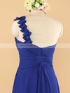 Inexpensive Royal Blue Chiffon with Ruffles A-line One Shoulder Bridesmaid Dress #PDS01012492