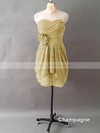 Promotion A-line Sweetheart Chiffon Ruffles Flower(s) Short/Mini Bridesmaid Dresses #PDS01012497