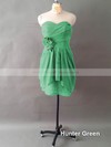 Promotion A-line Sweetheart Chiffon Ruffles Flower(s) Short/Mini Bridesmaid Dresses #PDS01012497
