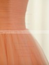 Pretty Sweetheart Orange Tulle Ruffles Straps Knee-length Bridesmaid Dresses #PDS01012504