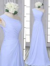 One Shoulder Lavender Chiffon Ruffles Modest Sheath/Column Bridesmaid Dress #PDS01012522
