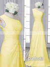One Shoulder Lavender Chiffon Ruffles Modest Sheath/Column Bridesmaid Dress #PDS01012522