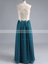 A-line Chiffon Tulle with Appliques Lace Scoop Neck Open Back Classy Bridesmaid Dress #PDS01012529
