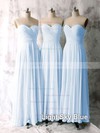 Hot Light Sky Blue Chiffon Ruffles A-line Sweetheart Bridesmaid Dresses #PDS01012535