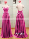 Fashion Sweetheart A-line Chiffon with Spaghetti Straps Open Back Bridesmaid Dresses #PDS01012539