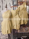 Famous One Shoulder Chiffon Ruffles Sheath/Column Watermelon Bridesmaid Dresses #PDS01012540