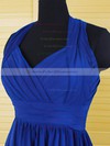 Boutique Halter Royal Blue Chiffon Ruffles Knee-length Bridesmaid Dress #PDS01012544