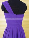 Different Chiffon Ruffles A-line Purple One Shoulder Bridesmaid Dresses #PDS01012554