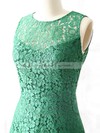 Different Green Lace Sheath/Column Open Back Short/Mini Bridesmaid Dress #PDS01012561