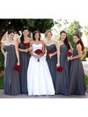 Gray Chiffon Ruffles Empire Sweetheart Discounted Bridesmaid Dress #PDS01012586
