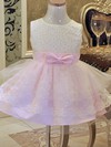 Ball Gown Satin Tulle Lace with Beading Nice Scoop Neck Pink Flower Girl Dress #PDS01031859