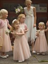 Pretty Ankle-length Pearl Pink Lace Tulle with Ruffles Scoop Neck Flower Girl Dresses #PDS01031889