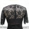 Sheath/Column Elegant Short Sleeve Black Lace Scoop Neck Mother of the Bride Dress #PDS01021318