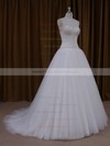 Sweetheart Ivory Tulle Beading Lace-up Princess Wedding Dresses #PDS00021705
