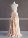 A-line Pink Lace Sashes/Ribbons Trendy Sweetheart Wedding Dress #PDS00021771