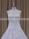 Ivory Tulle Court Train Appliques Lace Sweetheart Fashion Wedding Dresses #PDS00021844