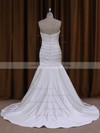 Sweetheart Ivory Ruffles Taffeta with Button Trumpet/Mermaid Wedding Dresses #PDS00021916